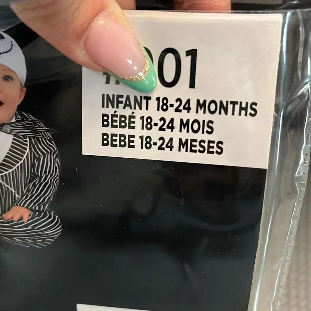Disney Jack Skellington Infant Costume - Black and White - Picture 5 of 5